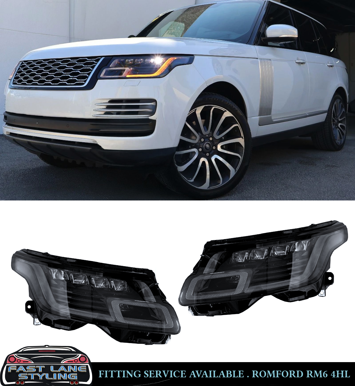 FOR RANGE ROVER VOGUE L405 PRE-FACELIFT HEADLIGHTS HEADLAMP FACELIFT LOOK 13-17