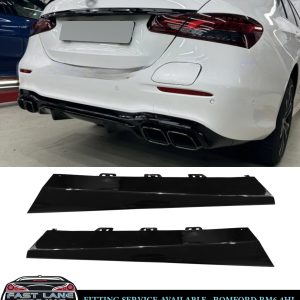 REAR DIFFUSER SIDE COVER PARTS GLOSS BLACK FOR MERCEDES E CLASS W213 E53 E63 AMG