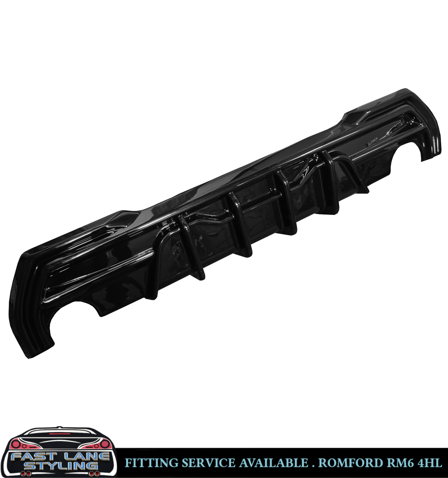 GLOSS BLACK KIT DIFFUSER SPLITTER SPOILER FOR BMW 1 SERIES F40 M135i 2019-2024 - Image 5