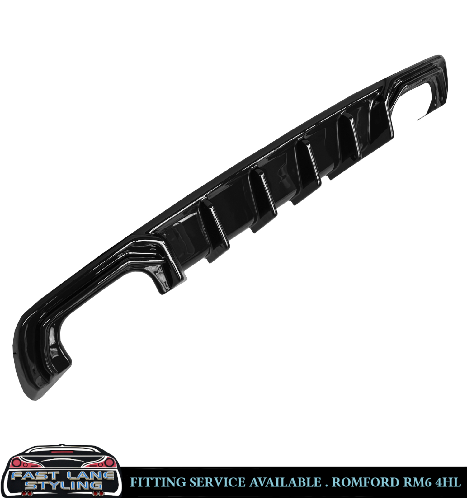 GLOSS BLACK KIT DIFFUSER SPLITTER SKIRTS FOR AUDI A3 8V SALOON FACELIFT 2016-20 - Image 5