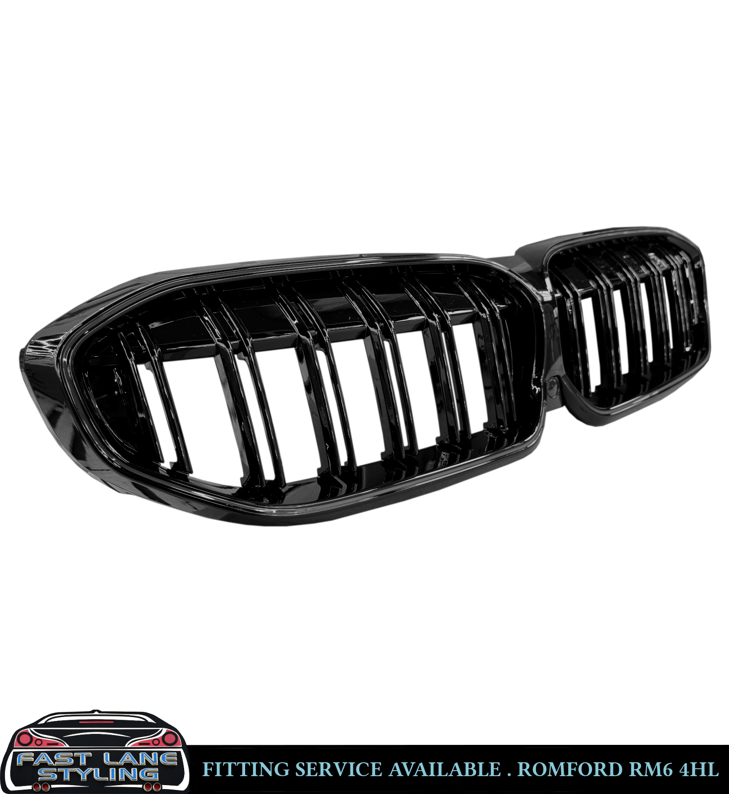 FOR BMW 3 SERIES G20 G21 PRE-LCI FRONT KIDNEY GRILLE WITH LED LIGHTS GLOSS BLACK - Image 5