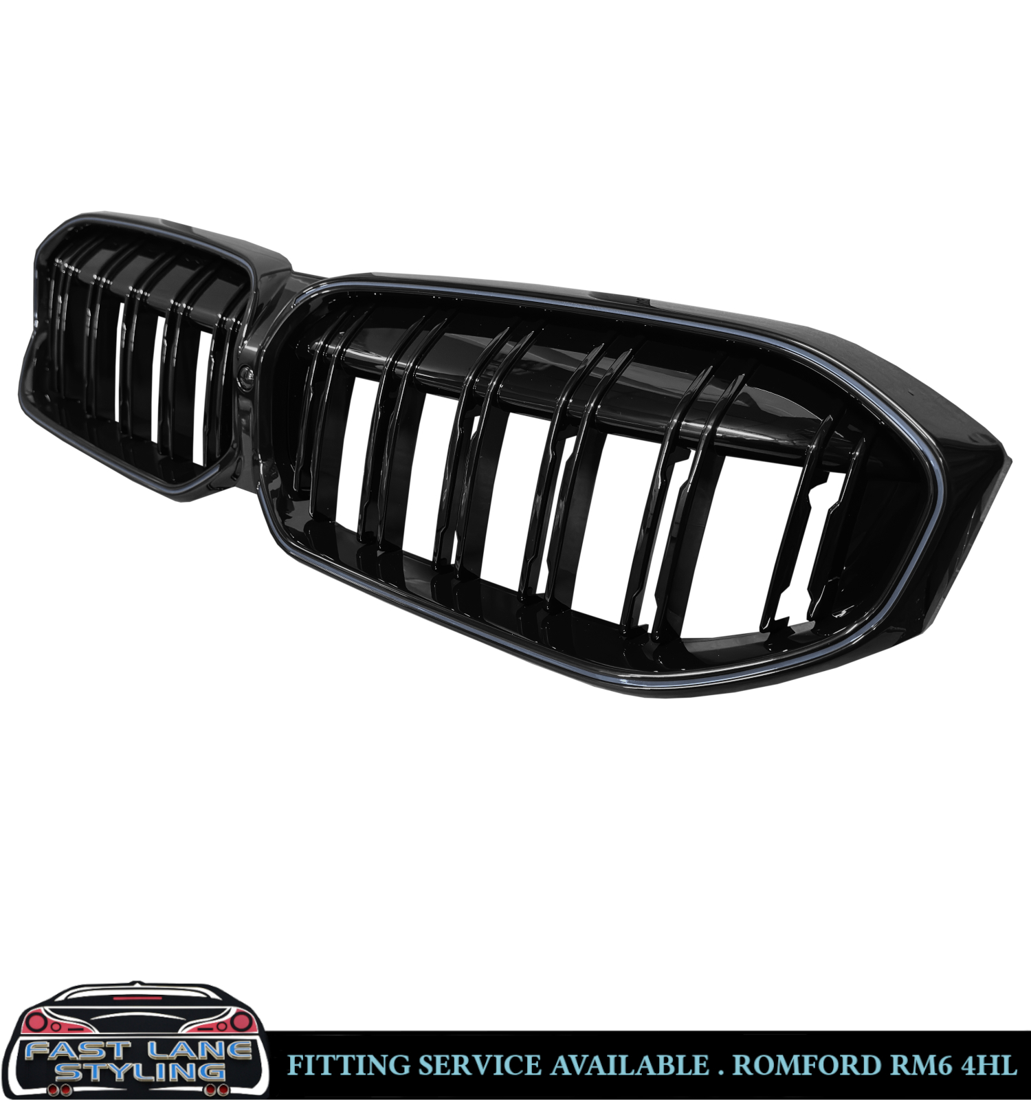 FOR BMW 3 SERIES G20 G21 LCI FRONT KIDNEY GRILLE LED LIGHTS GLOSS BLACK 2022+ - Image 3