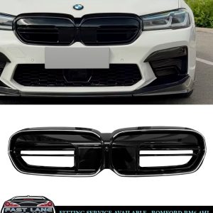 FRONT KIDNEY GRILLE M-LOOK LED LIGHTS GLOSS BLACK FOR BMW 5 SERIES G30 G31 LCI