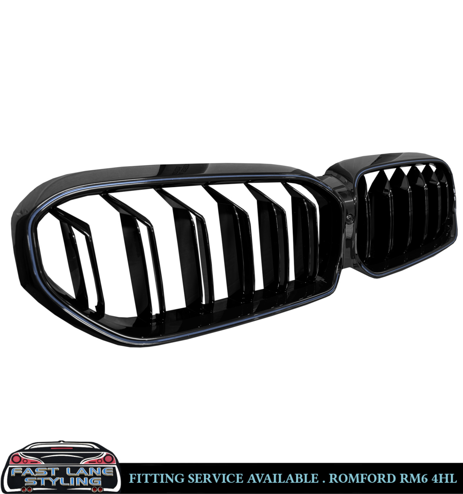 FOR BMW 5 SERIES G30 G31 LCI FRONT KIDNEY GRILLE WITH LED LIGHTS GLOSS BLACK 20+ - Image 3