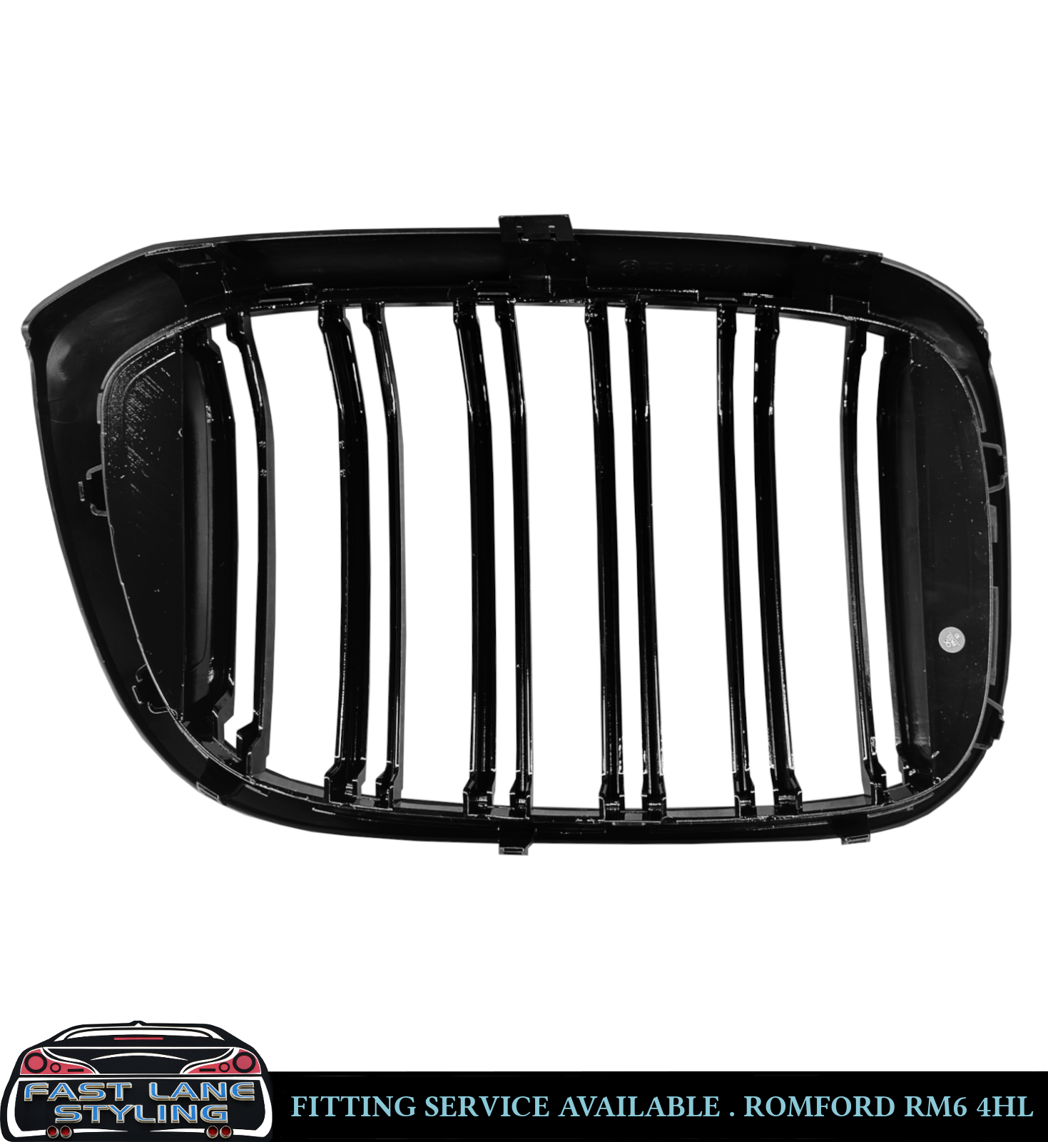 FRONT KIDNEY GRILLE DOUBLE SLAT GLOSS BLACK FOR BMW X3 G01 X4 G02 PRE-LCI 17-21 - Image 6