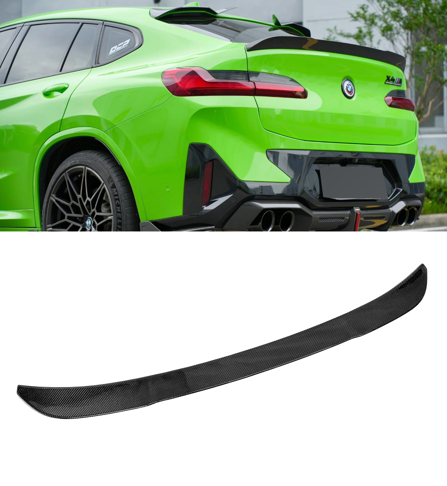 FOR BMW X4M F98 AERO BODY KIT REAL CARBON FIBRE DIFFUSER SPLITTER SIDE SKIRTS - Image 2