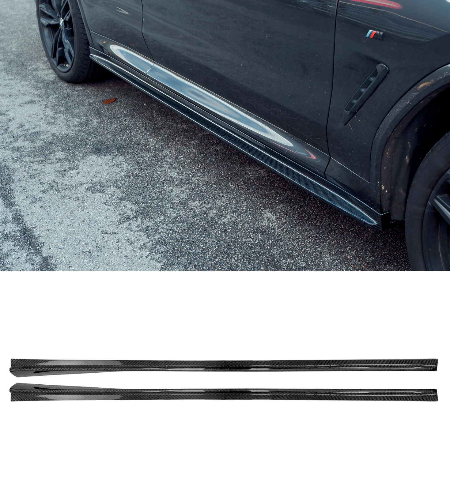 FOR BMW X4M F98 AERO BODY KIT REAL CARBON FIBRE DIFFUSER SPLITTER SIDE SKIRTS - Image 3