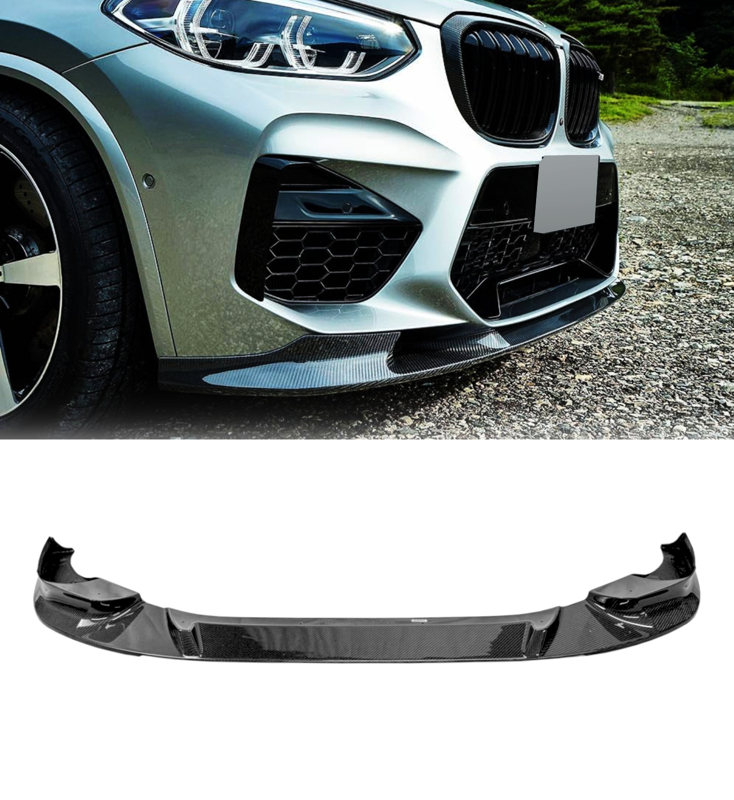 FOR BMW X4M F98 AERO BODY KIT REAL CARBON FIBRE DIFFUSER SPLITTER SIDE SKIRTS - Image 4