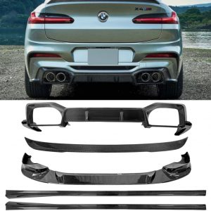 FOR BMW X4M F98 AERO BODY KIT REAL CARBON FIBRE DIFFUSER SPLITTER SIDE SKIRTS