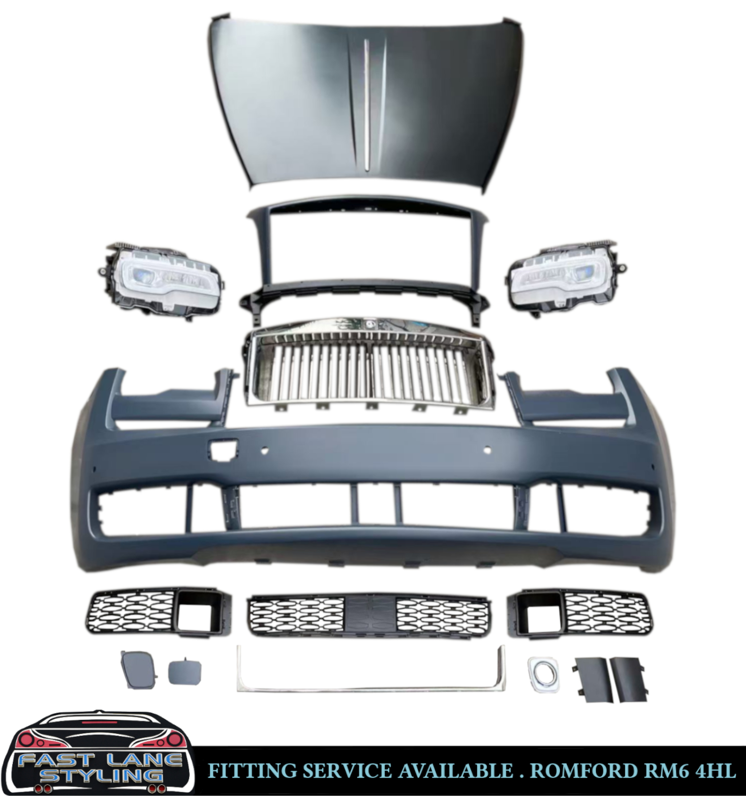 FOR ROLLS ROYCE GHOST 2010-2014 TO FACELIFT 2018-2020 BODYKIT BUMPER HEADLIGHTS - Image 2