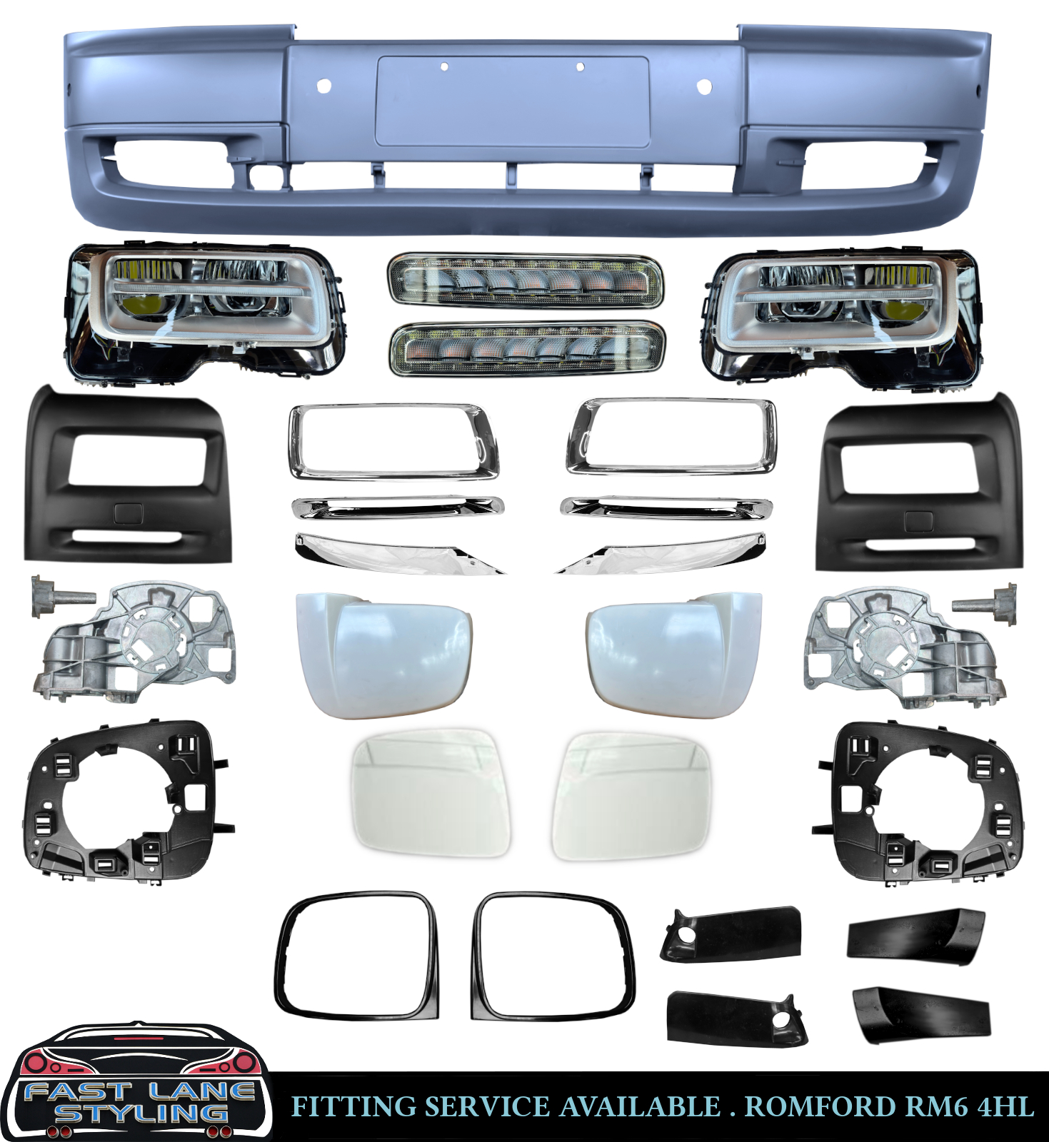 FOR ROLLS ROYCE PHANTOM 2004-12 TO 2013-17 FACELIFT BODYKIT BUMPER HEADLIGHTS - Image 2