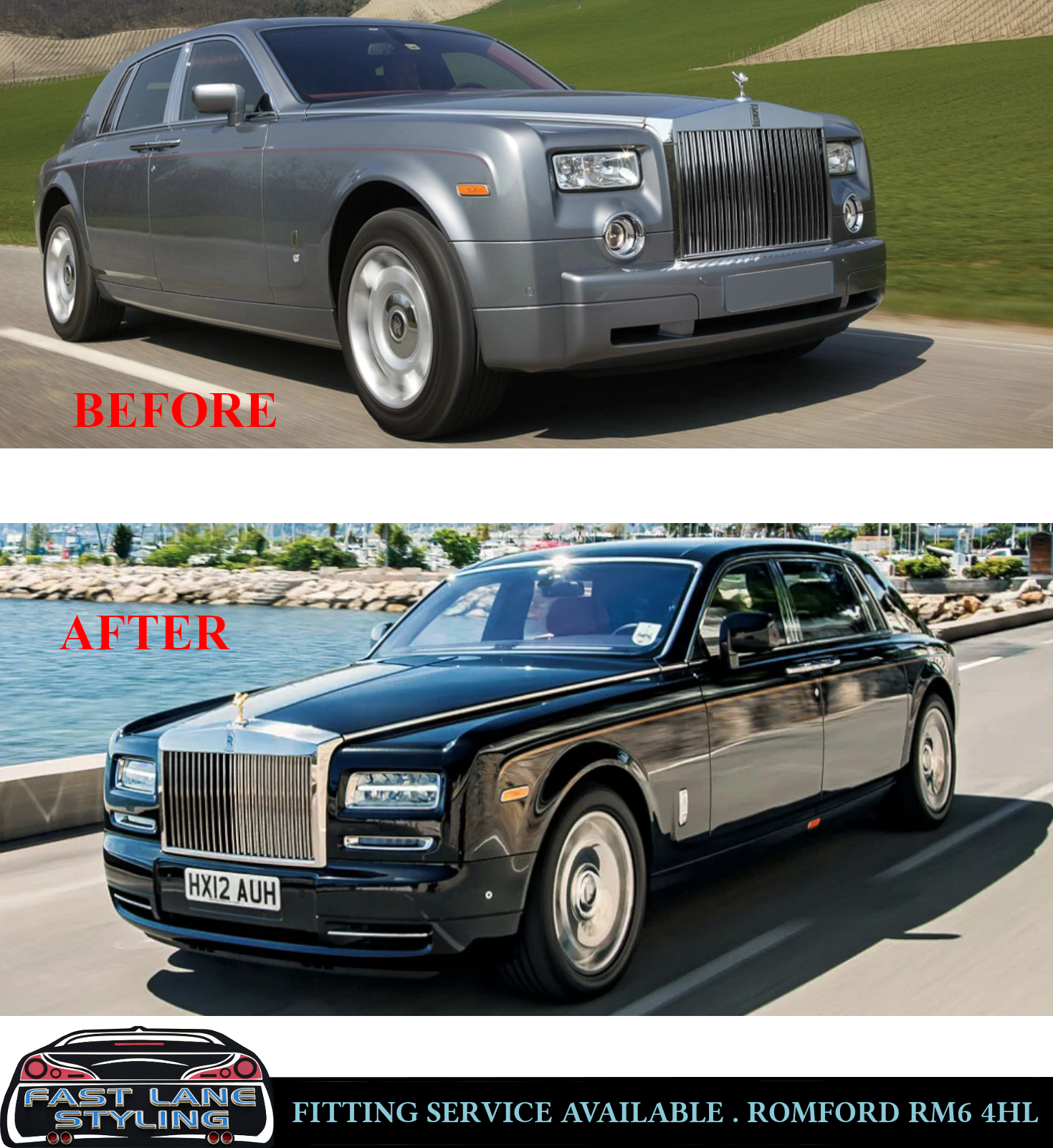 FOR ROLLS ROYCE PHANTOM 2004-12 TO 2013-17 FACELIFT BODYKIT BUMPER HEADLIGHTS - Image 3