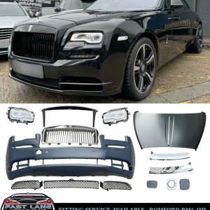 FOR ROLLS ROYCE WRAITH 2015-2016 TO FACELIFT 2017-2021 BODYKIT BUMPER HEADLIGHTS