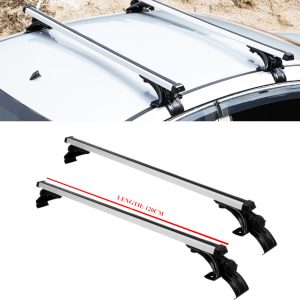 UNIVERSAL ROOF RAILS CROSS BAR SILVER FOR SALOON CAR - LENGTH 120CM