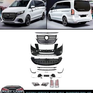FOR MERCEDES V CLASS W447 2014-2023 UPGRADE BODY KIT FRONT BUMPER GRILLE & LIGHTS