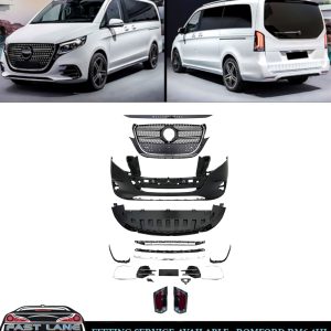 FOR MERCEDES V CLASS W447 2014-2023 UPGRADE BODY KIT COMPLETE FRONT BUMPER WITH GRILLE & REAR LIGHTS