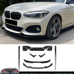 GLOSS BLACK BODY KIT FRONT LIP SPLITTER DIFFUSER FOR BMW 1 SERIES F20 F21 2015+