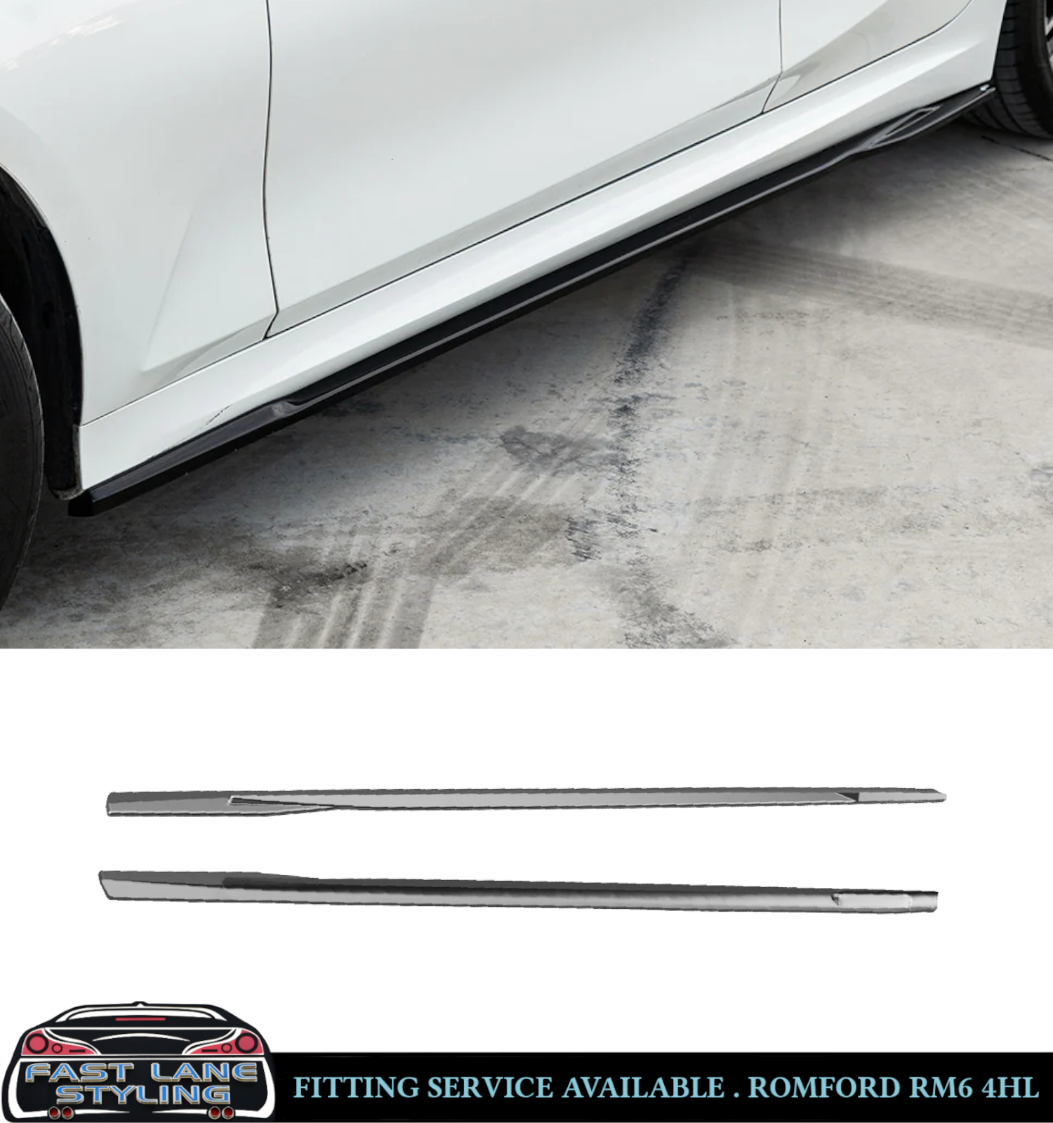 GLOSS BLACK BODY KIT FOR BMW 3 SERIES G20 18-22 FRONT SPLITTER DIFFUSER SPOILER - Image 4