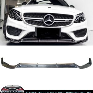 FOR MERCEDES C CLASS W205 C63 FRONT LIP AMG TYPE REAL CARBON FIBRE 2014-2018