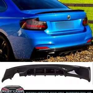 REAR BUMPER DIFFUSER LIP MP STYLE SINGLE EXIT FOR BMW 2 SERIES F22 F23 2014-2021