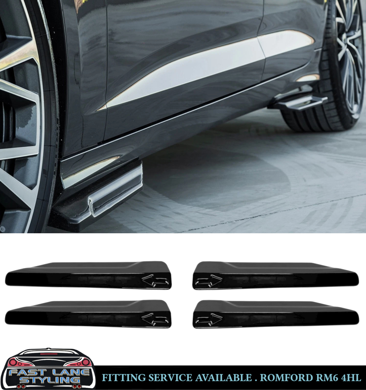 FOR AUDI S6 C8 2019+ SIDE SKIRTS / AUDI A6 C8 S-LINE 2018+ SIDE SKIRTS (2 PCS)