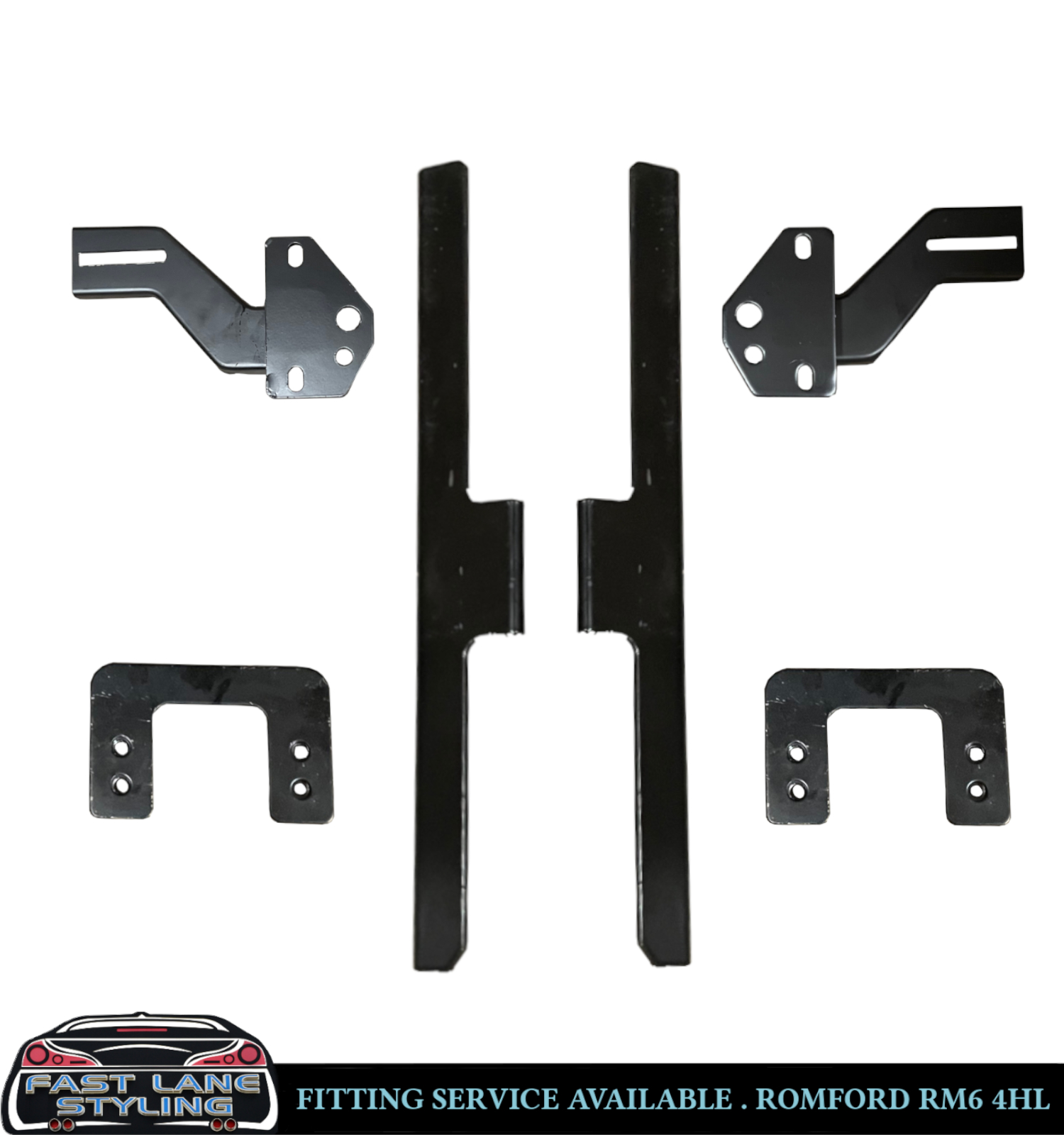 FOR AUDI Q7 4MB 2015-2023 NEW SHAPE OEM STYLE ALL BLACK SIDE STEPS - Image 3