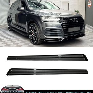 FOR AUDI Q7 4MB 2015-2023 NEW SHAPE OEM STYLE ALL BLACK SIDE STEPS