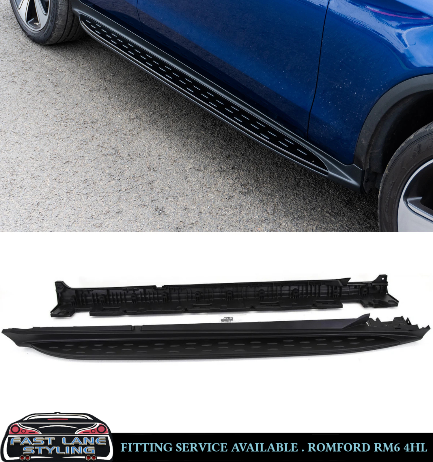 FOR MERCEDES GLC X253 + GLC COUPE C253 OEM STYLE BLACK SIDE STEPS 2015-2022 - Image 2