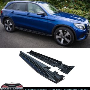 FOR MERCEDES GLC X253 + GLC COUPE C253 OEM STYLE BLACK SIDE STEPS 2015-2022