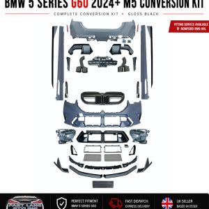 FOR BMW 5 SERIES G60 2024+ COMPLETE FRONT & REAR BUMPER CONVERSION BODY KIT