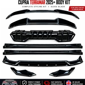 GLOSS BLACK BODY KIT FRONT LIP DIFFUSER SIDE SKIRTS FOR CUPRA TERRAMAR 2025+