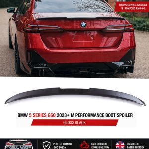 FOR BMW 5 SERIES G60 M PEFORMANCE SPOILER GLOSS BLACK 2023+